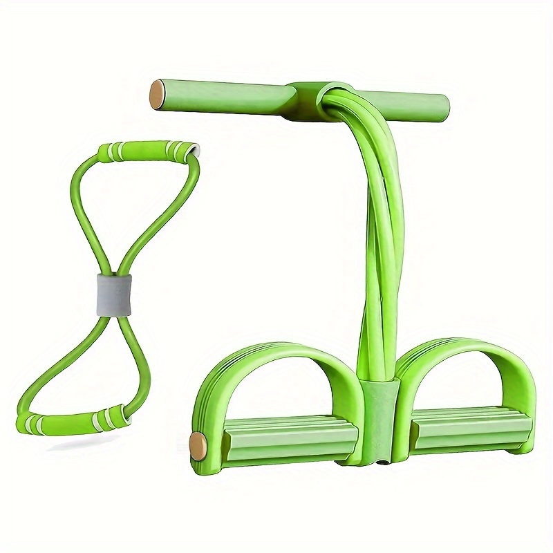 E-shop 8-förmiges Widerstandsseil + 4-Röhren-Pedalzieher, Geeignet für Sit-ups, Fitness, Körperdehnung