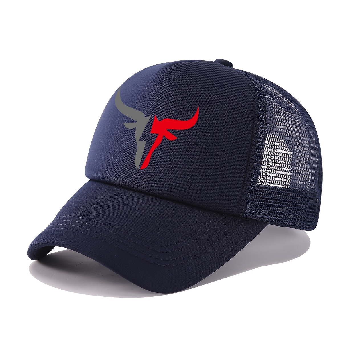 TEMU Print Men's Baseball Cap 2025 New Mesh Breathable Hat For Spring, Autumn, Summer, Trucker Hat, Couple's Hat, Fishing Hat, Outdoor Sports Hat,