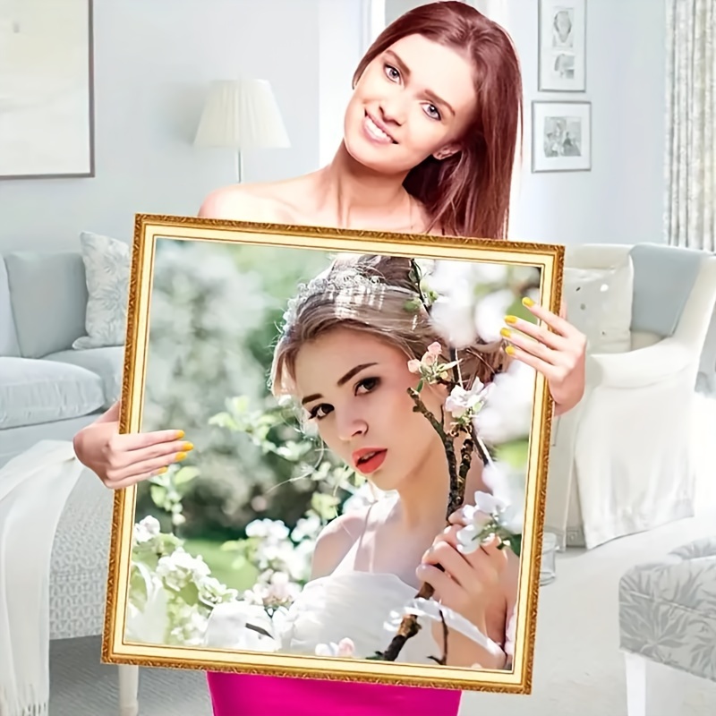 

Customizable 5d Diamond Art Painting Kit: Personalize Your Photos With Round Diamonds - Perfect For Home Decor And Gifts