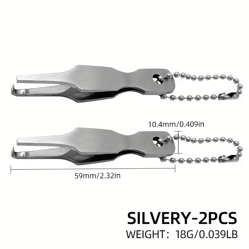Image of Opening Pliers Stainless Steel Quick Split Ring Opener Tool Fishing Line Knot Tyer Fishing Line Tweezers, Without Battery