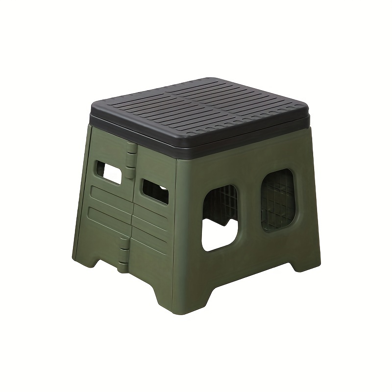 TEMU Portable Folding Emergency Toilet With Lid - Ideal For Camping, Hiking & Car Travel | Durable Abs Material, Portable Toilet For Camping