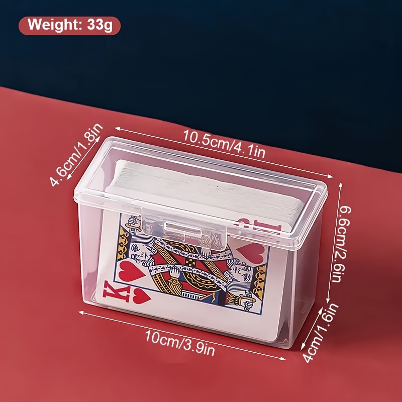 Image of 1pc/2pcs Card Storage Box Transparent Plastic Box Certificate Card Practice Card Business Card Arrangement Box