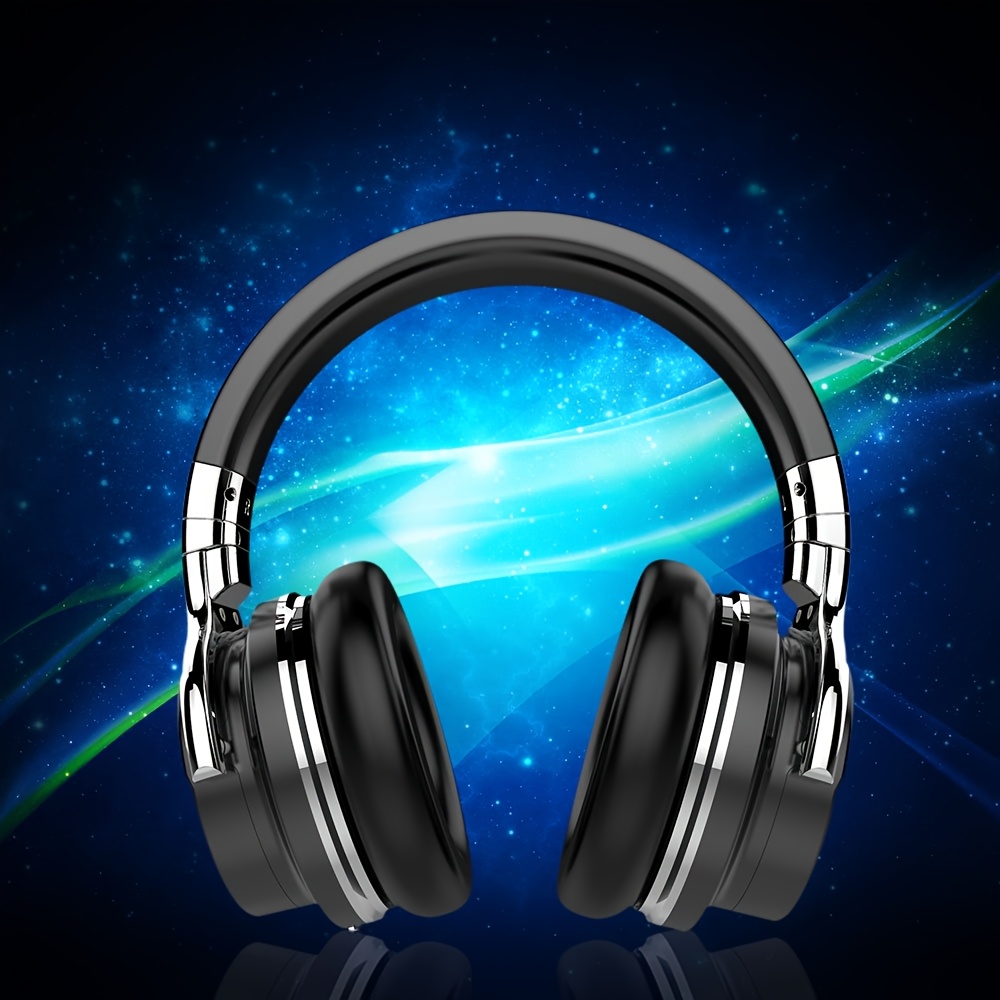 Image of Wireless Headphones, Active Noise Cancelling Headphones With Microphone, , Over-ear Headphones, , 30h Playtime
