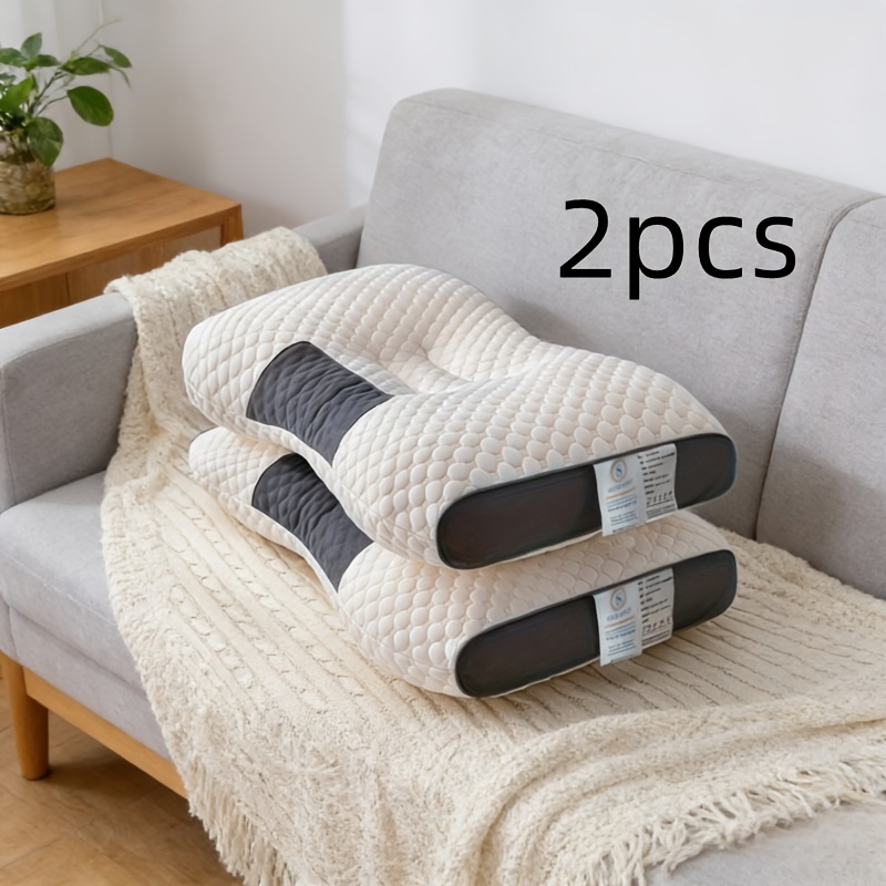 Image of 1/2pcs Soft Neck Pillow - Detachable High-quality Pillow Core, Comfortable Sleep. The Neck Pillow Is Suitable Sleep On Their Back, Stomach Or Side, And Used All Year Round