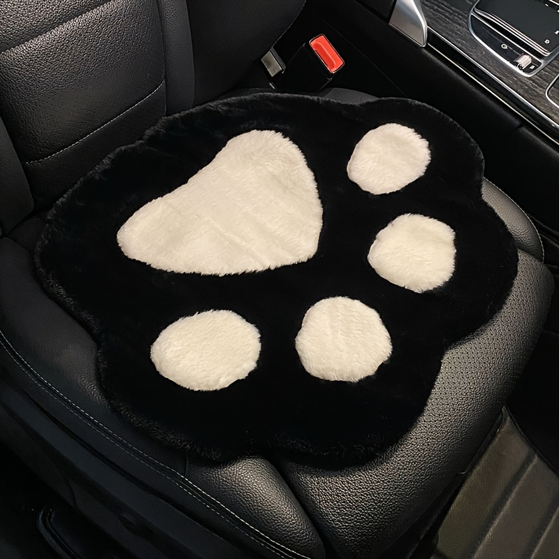 E-shop ./2 Stk. Katzenpfoten Autositzkissen - Weiches Plüsch Anti-Rutsch Winter Warme Auto Sitzmatte mit Pfoten Design, Abnehmbarer Bezug, Leicht & für