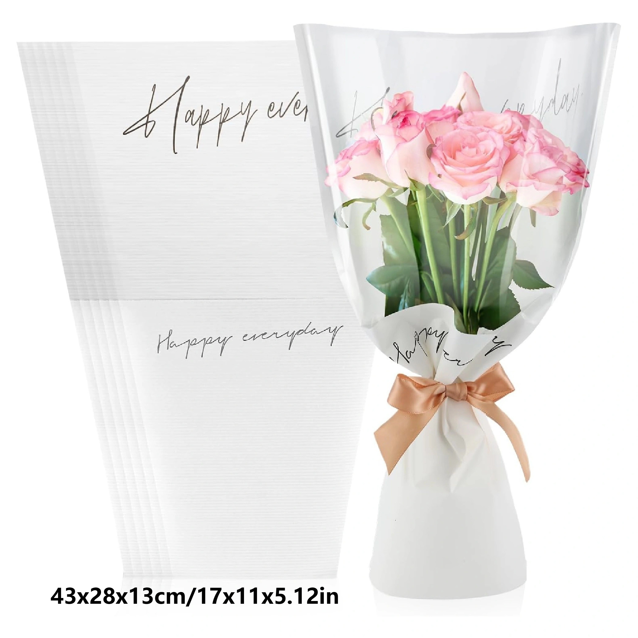 E-shop 10 Stück Kraftpapier Blumenverpackungen, Blumenstrauß Hüllen für Hochzeit Geburtstag Valentinstag Geschenke