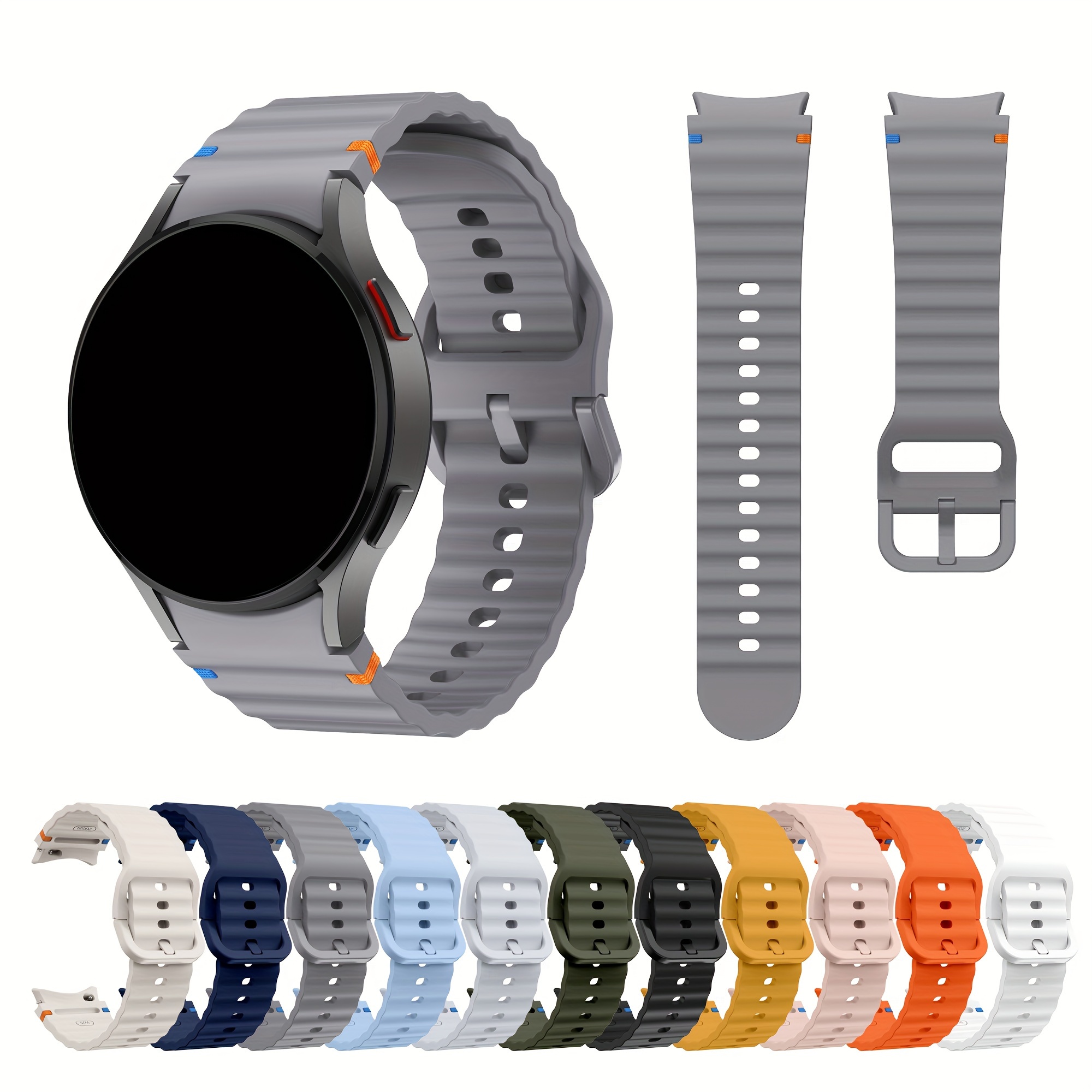 

Bracelet Sportif en Silicone Élégant Wave pour Samsung 7 FE//6/4 Classic - Boucle Colorée, Convient aux Modèles de 40mm & 44mm, Idéal pour & le Cyclisme, Bracelet Décontracté Confortable