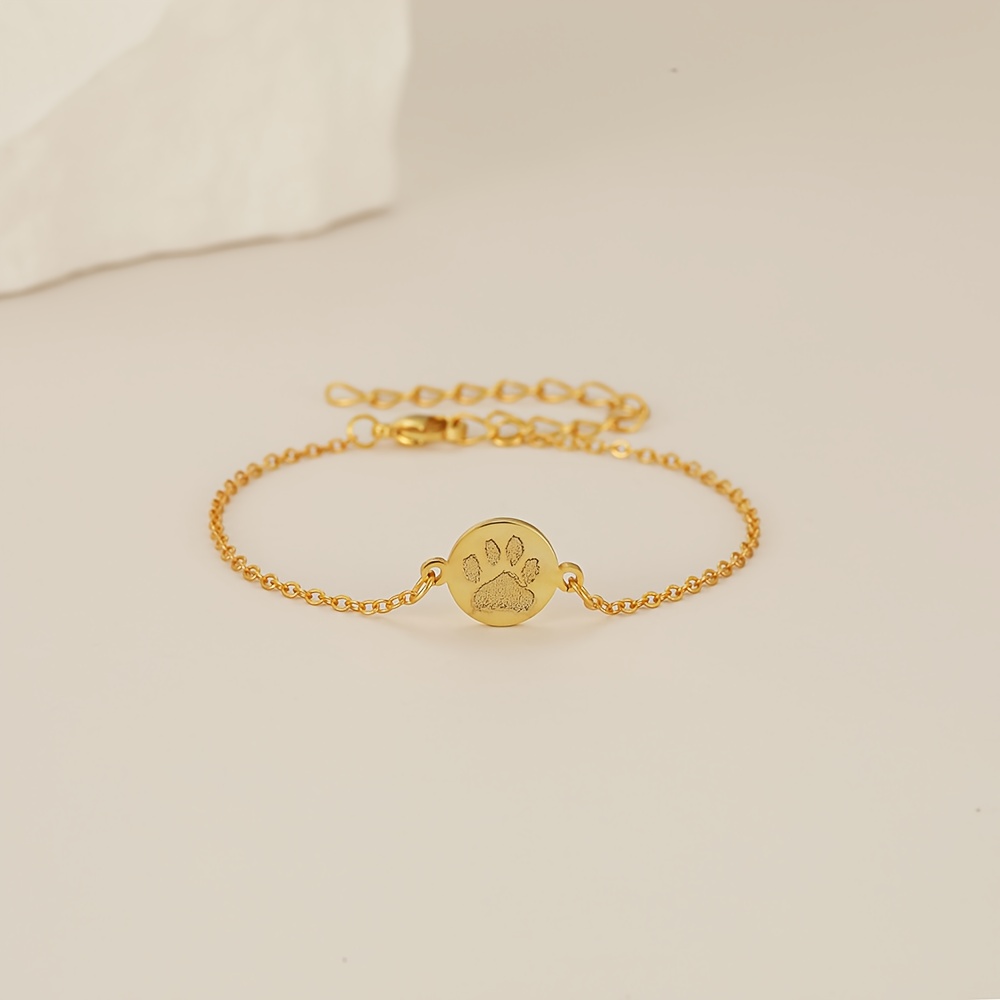 Custom Personalized Pet Paw Print Friendship Bracelet