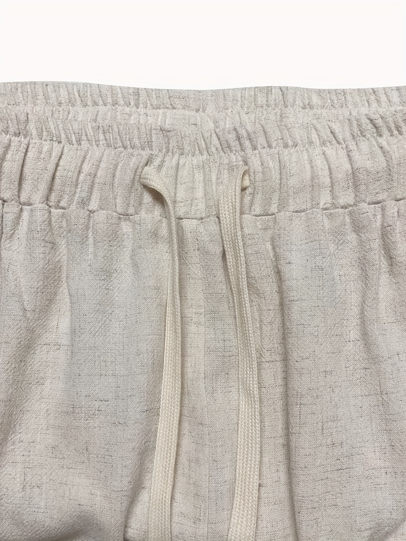 Men's Casual Linen Joggers - Breathable, Comfort Fit with Pockets for All Seasons
