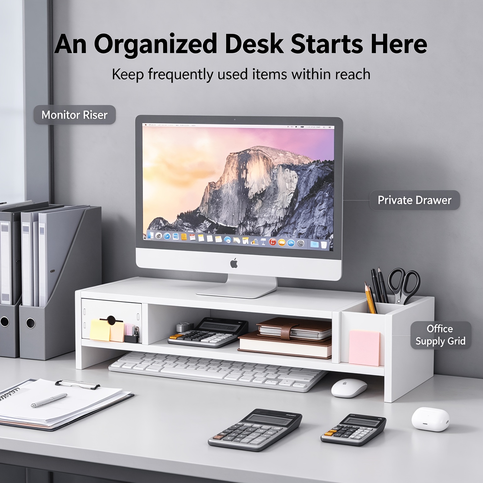 computer monitor riser sold on Temu United States