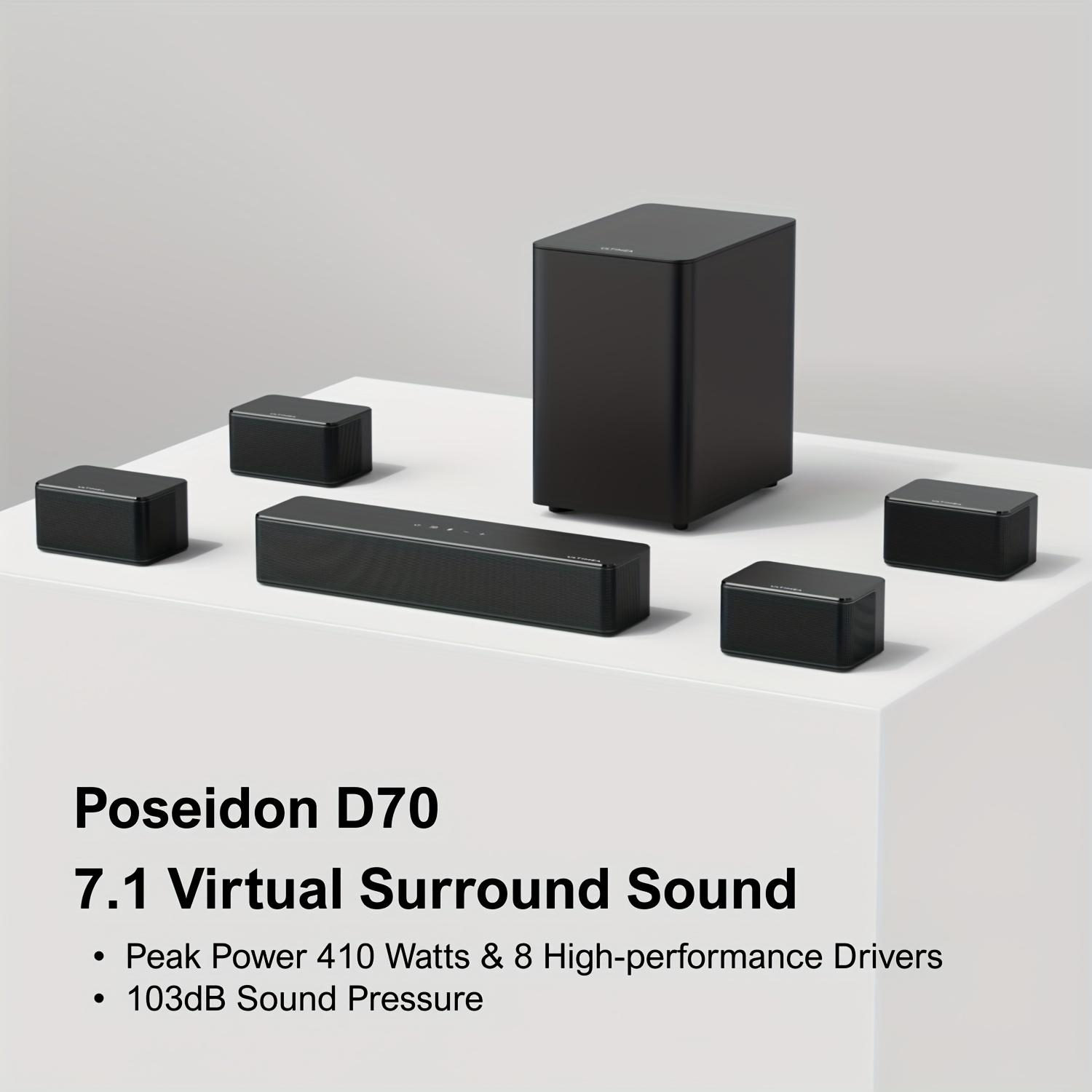   7 1ch soundbar with     sound system for tv app control 410w     bar for tv 4 wired surround s ers home theater sound system