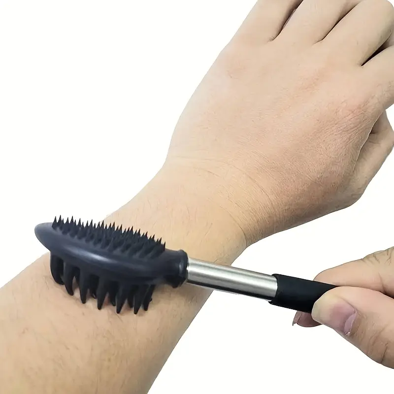 1pc extendable back scratcher silicone telescopic massager for back neck head beard relaxation scraper tool ideal valentines day gift for men women Product details 0
