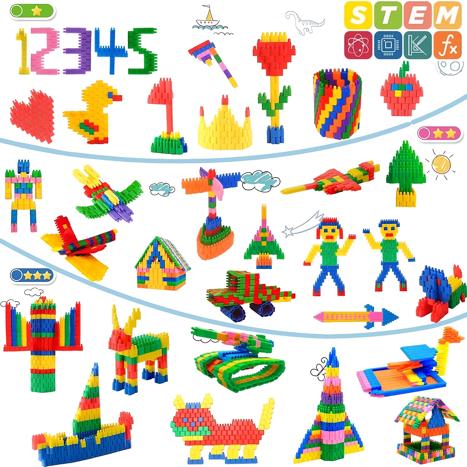 500pcs Magnetic Building Block Toy Set