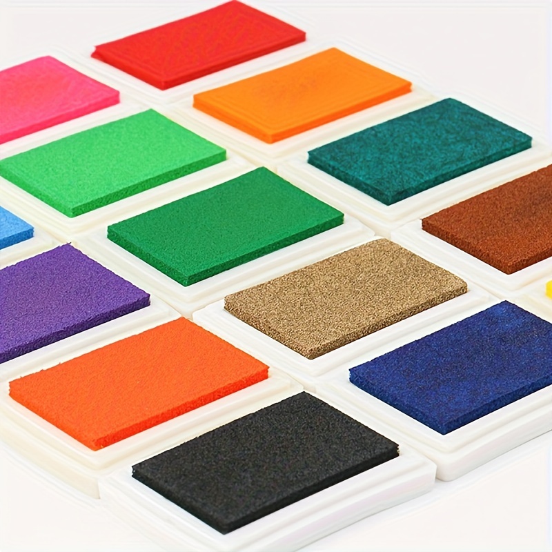 

1pc Large Square Craft Ink Pad - 14 Vibrant Colors, Non-toxic Stamping Block For Diy Projects, Scrapbooking & Sewing Accessories