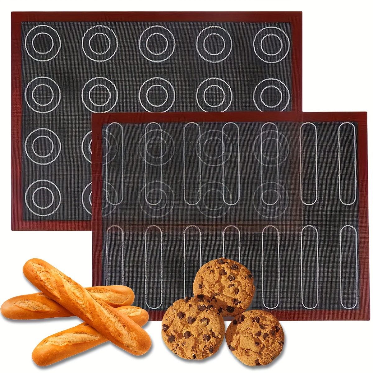 

Cippes Silicone Baking Mat - Non-stick, Reusable Oven Liner For Bread, Eclairs, Pizza & - Perfect For Christmas, Easter, Valentine's, Thanksgiving & Mother's Day