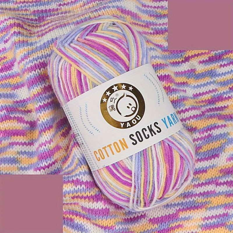 1pc 50g Acrylic Cotton Hand Knitting Yarn Colorful Crochet Yarn Knit Blanket Sweater Hat Sock Scarf Crocheting Bag Amigurumi Slipper Thread 175meter 6889.7 Inch