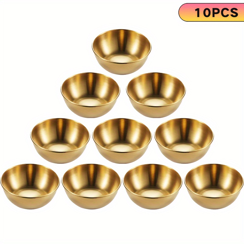 E-shop 10/20 Stk. 3.23 Zoll Edelstahl Soßenschale Mini Einzelplatte Runde Gewürzschale Sushi-Dip-Schale Vorspeisenschale, Butterschale,