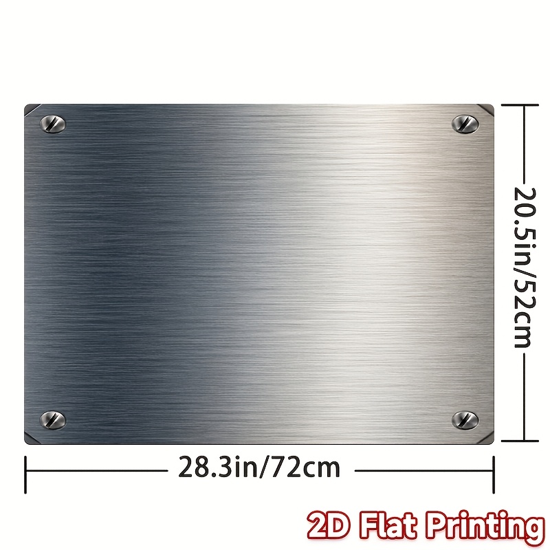 TEMU 1pc, Impresión 2D, Cubierta de Cocina Placa Metálica Cepillada, Poliéster, para Proteger , Superior de Electrodomésticos Multiusos