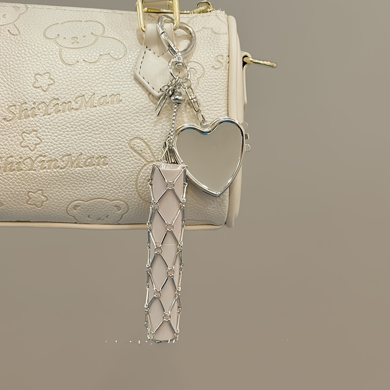 premium mesh pocket hand cream lipstick chain bag charm with   womens retractable niche   bag chain diy wallet making lipstick storage solution pocket accessory bag mesh chain bag minimalist storage box unique niche Product details 4