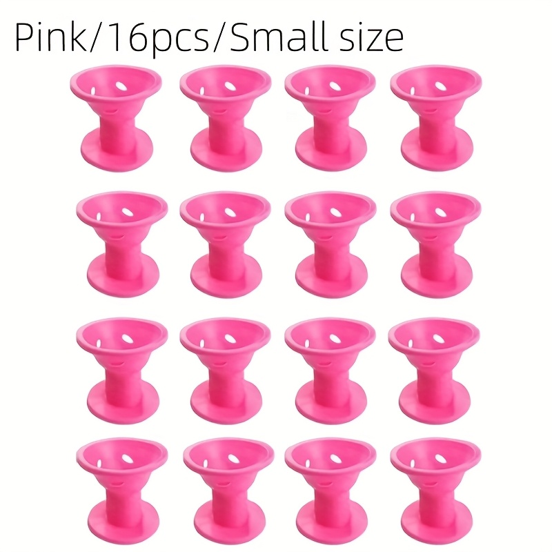 TEMU 16pcs Set Of Colorful No-heat Manual Hair Curlers, Reusable Curling Set Suitable For All Hair Types, Hair Styling And Care Tool With Vibrant