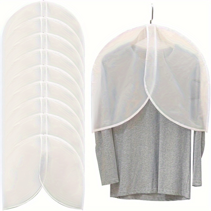 

Peva Garment Covers, Shoulder Covers For Clothes (set Of 5), 45 * 60cm/17.7 * 24in Translucent Breathable Clothes Dust Cover Protectors For Suit, Coats, Jackets