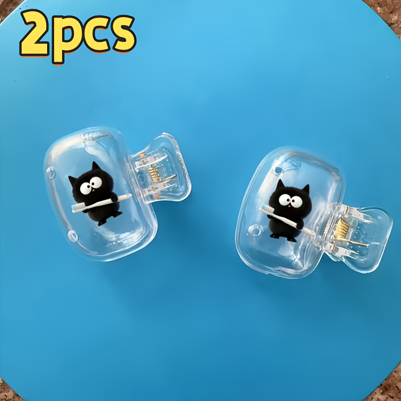 2pcs 2D Flat Toothbrush Set with Storage Box