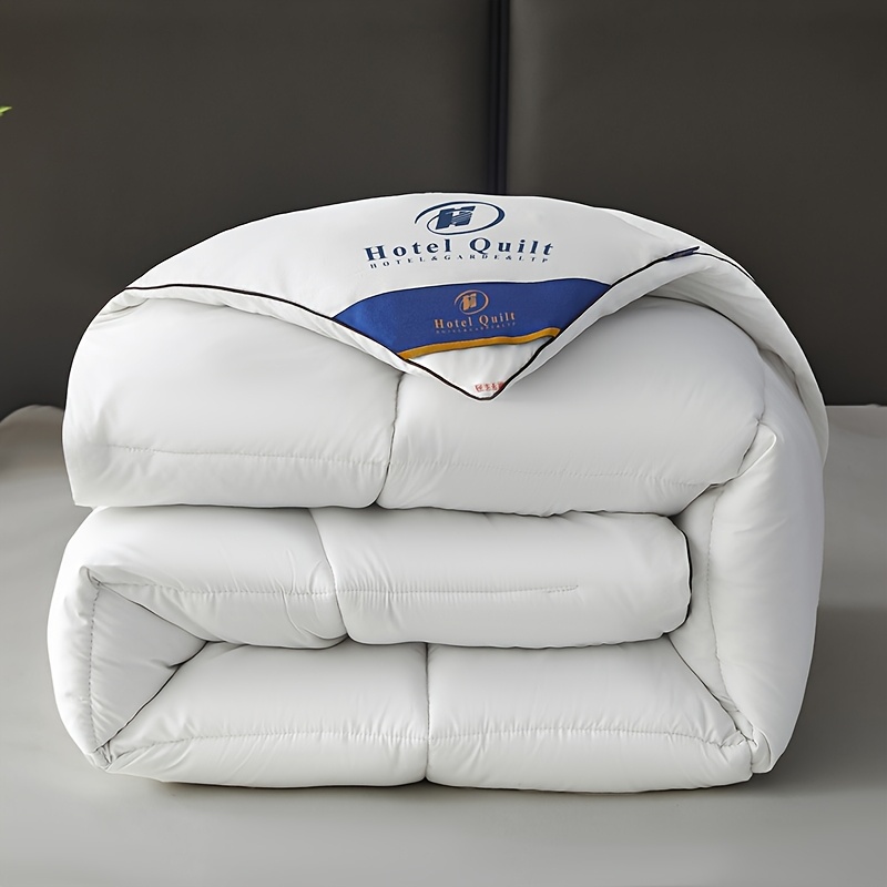 1pc of Luxury Hotel-style Spring/autumn Quilt, Extra Thick, Soft, and Warm. Winter Quilt with Quilted Design, Suitable for All Seasons. Ideal for Dormitories, Rental Apartments, and Bedrooms