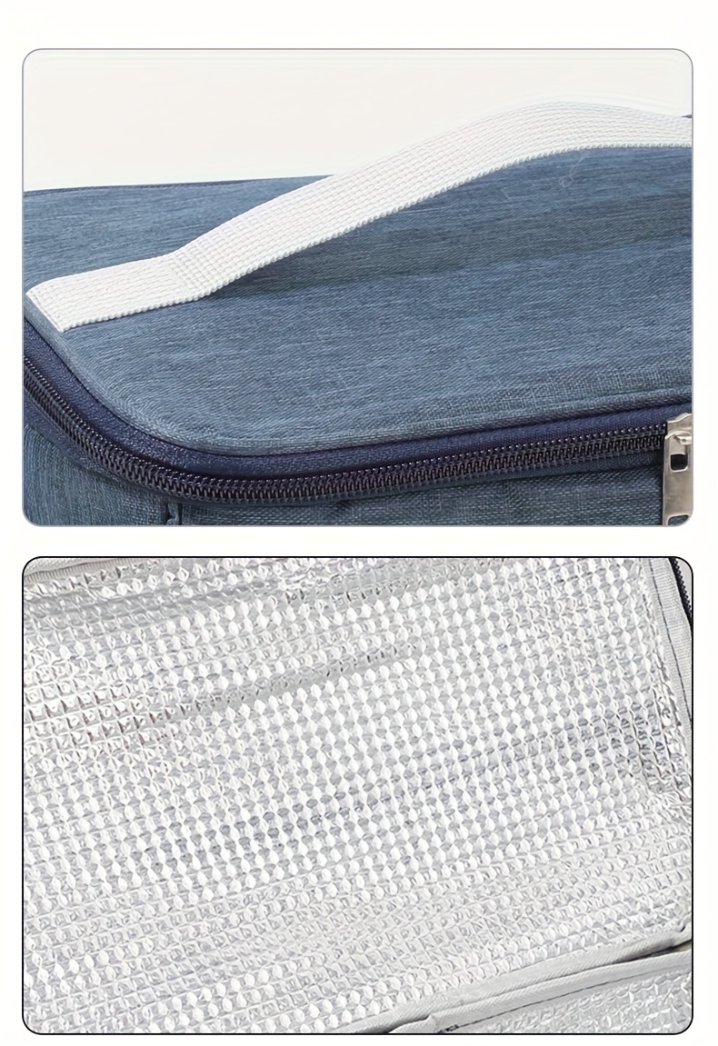Heated Lunch Box Handbag Insulated Bag Aluminum Foil Thickened Bento Bag Large Capacity Lunch Bag for Office Workers Fashionable Non-food contact,back to school