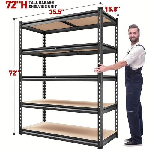 60 garage shelving heavy duty 2000 3020lbs storage shelves 5 tier heavy duty shelving adjustable garage shelves for basement warehouse commercial easy assemble utility shelves