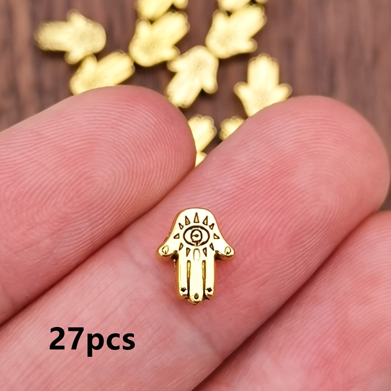 TEMU 27 pièces de Perles à Petit Trou Multicolores avec Pendentif de , Perles d'Espacement, Accessoires de Bijoux Style Bohémien pour Fabrication de