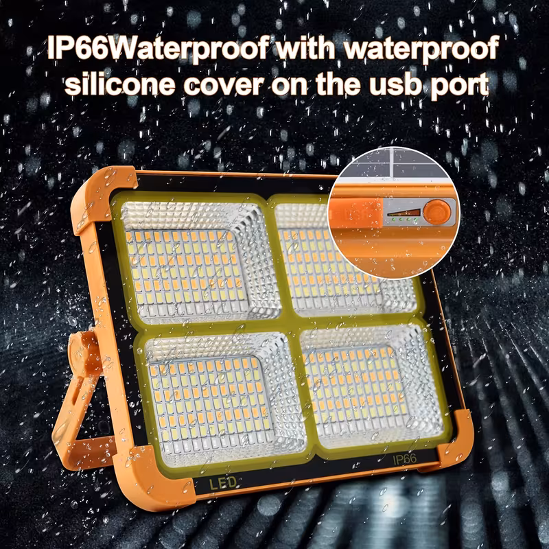 أضواء شمسية خارجية مقاومة للماء، مصباح عمل led شمسي، مصباح عمل مغناطيسي مع 5 أوضاع، مصباح طوفان قابل لإعادة الشحن، مصباح عمل محمول ip66 للطوارئ، الإصلاح، التخييم ip66 تفاصيل المنتج 1