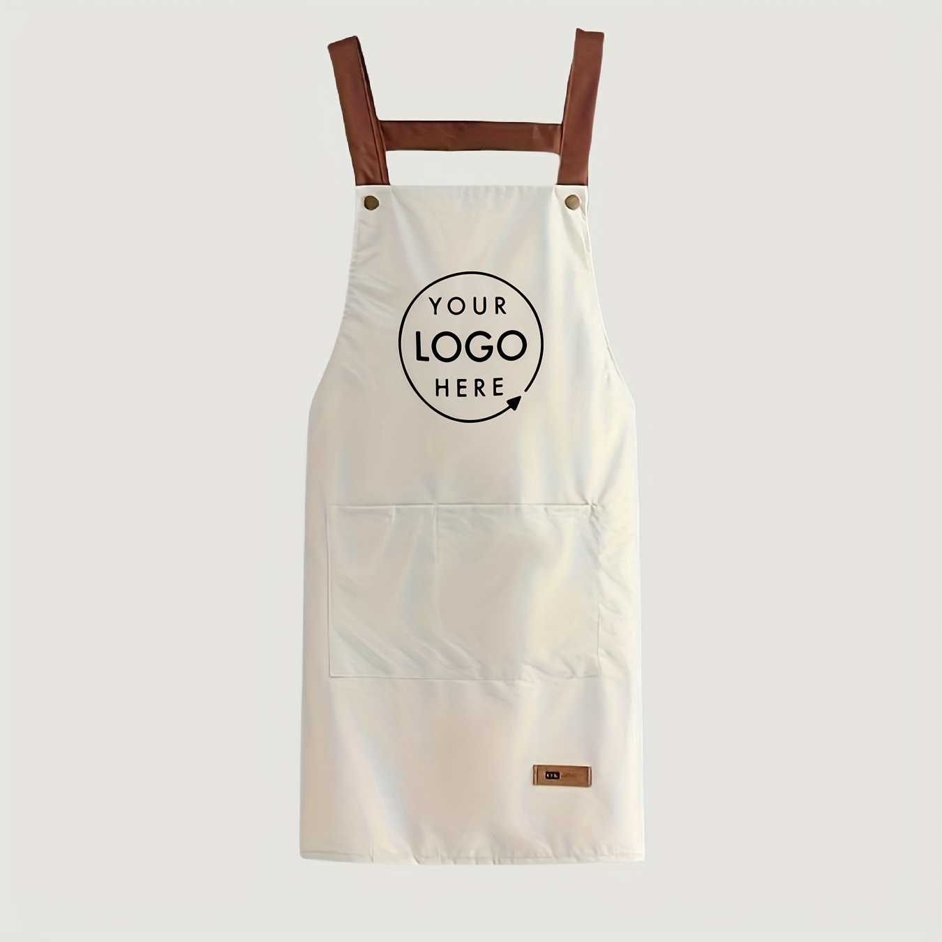 TEMU 1pc Susuno Custom Logo Unisex Apron - Durable Polyester Solid Color Workwear, Suitable For Hair Salons, Cafes, Barber Shops - Women's And &