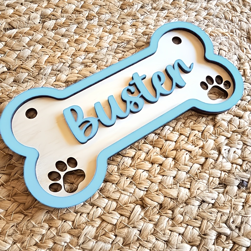 TEMU Custom Personalized Wooden Dog Bone Nameplate With , Custom Gift, Housewarming Joy, Wooden Nameplate Home Decor, Desktop Or Wall Hanging