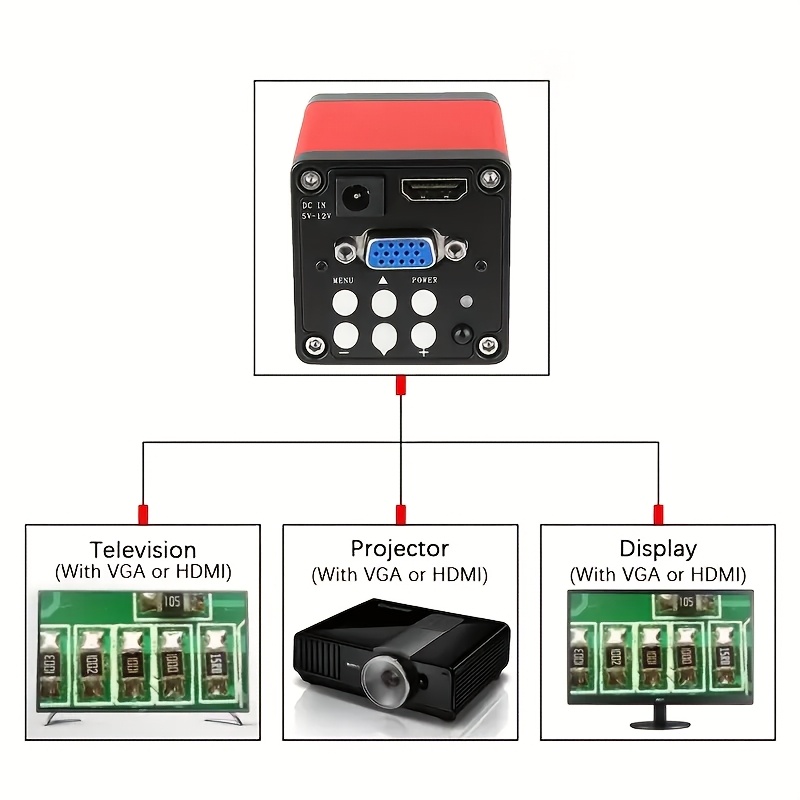 1080p 4  microscope full   microscope c mount digital camera for pcb inspection   phone repair stand compatible with personal computers power supply 100v 240v Product details 7