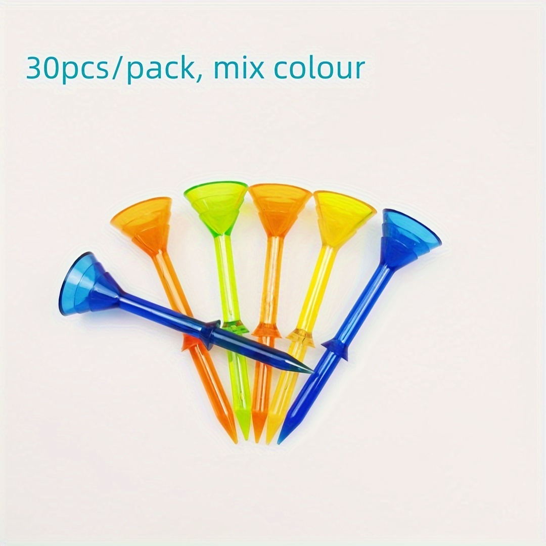 TEMU 30 pezzi di grandi tacchetti da golf, tee da golf in plastica a color