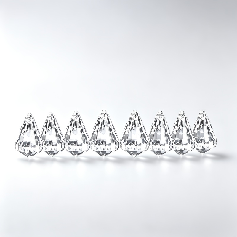 TEMU 8pcs Crystal Gem Pendant, Sunlight Catcher Pendant, Light Catcher Pendant, Refracting Sunlight, Light, Shadow, Home Decoration, Hanging
