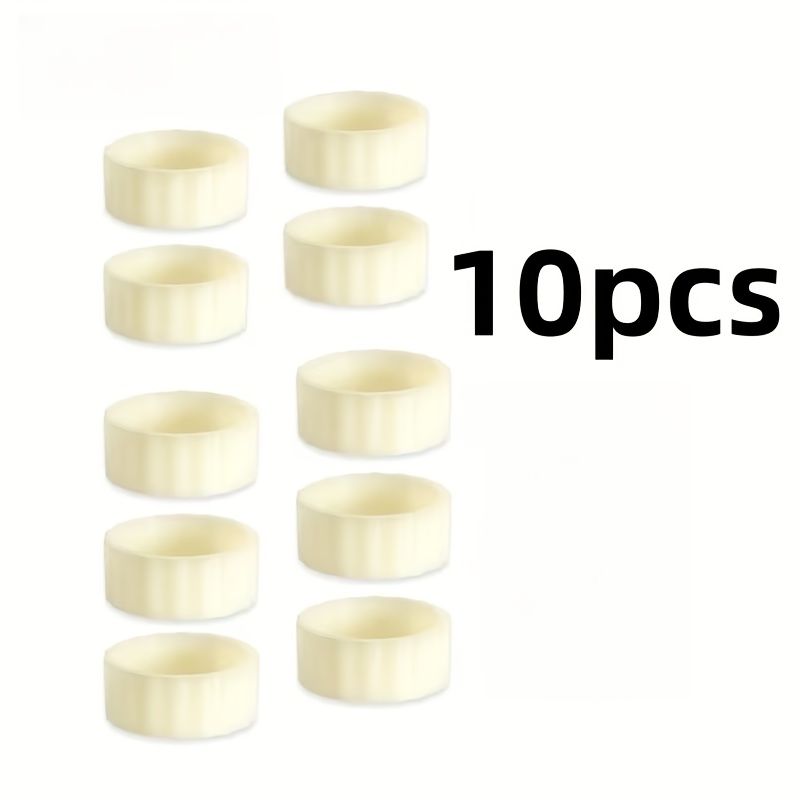 TEMU 5/10pcs, Off-white Silicone Candle Base Rings And Stable Brackets - Anti-slip, Durable And Flexible Base, Suitable For Candles, Cylindrical