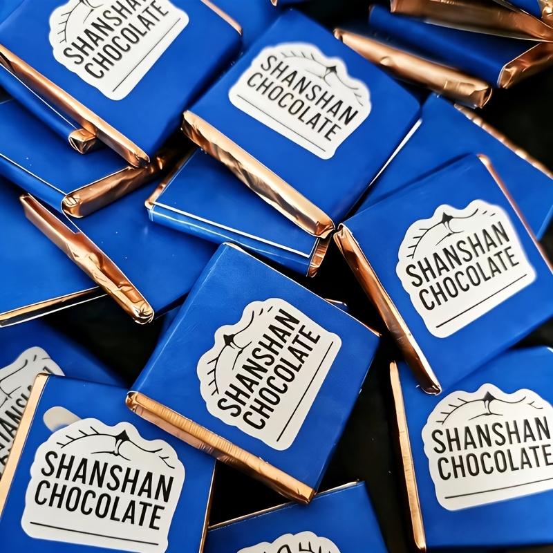TEMU 96/120pcs Customizable Chocolate Candy Packaging Stickers, Personalized Logo Chocolate Bar Packaging Labels, Can Add Commercial Logos, Mini