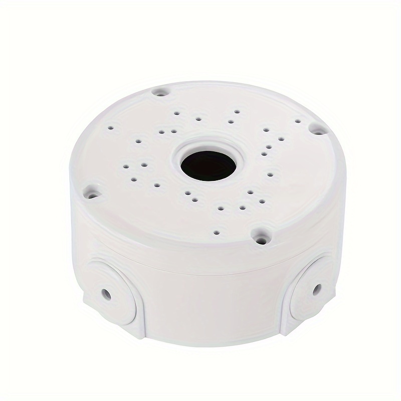 

1pc Abs Plastic Ceiling Mount For Security Cameras - Wall-mounted, Round Organizer Box