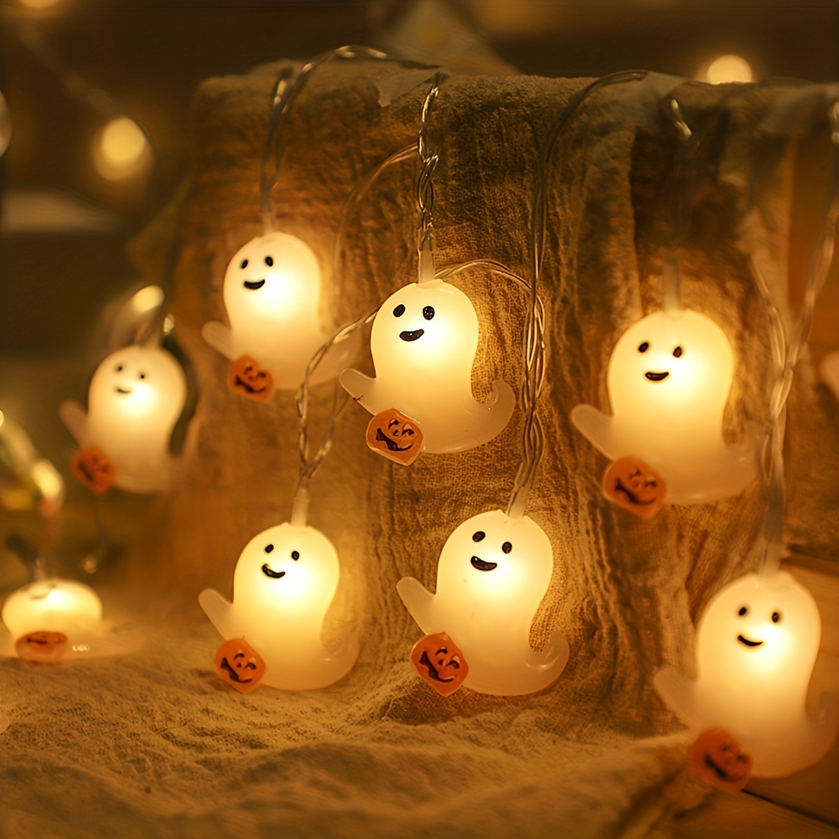 

1 Pack Led Light String, Smiling Pumpkin Design, Suitable For Indoor Use, Party, And Holiday Decorations, For Autumn, Thanksgiving, Harvest, Christmas – Battery-powered Plastic Led Lights