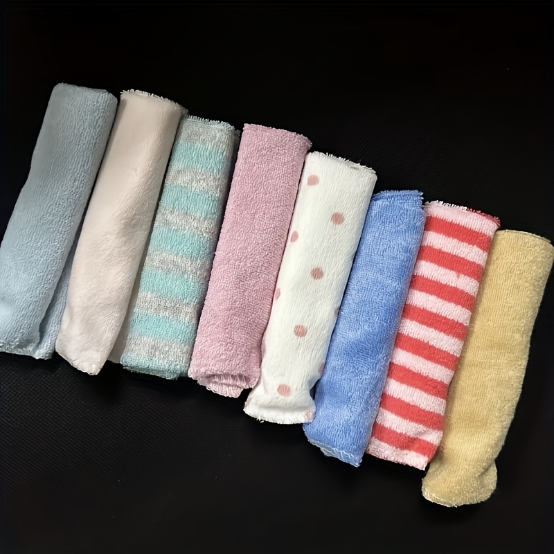 Image of 8pcs Soft Towels, Bathroom Towels, Bath And Feeding Baby Wipes