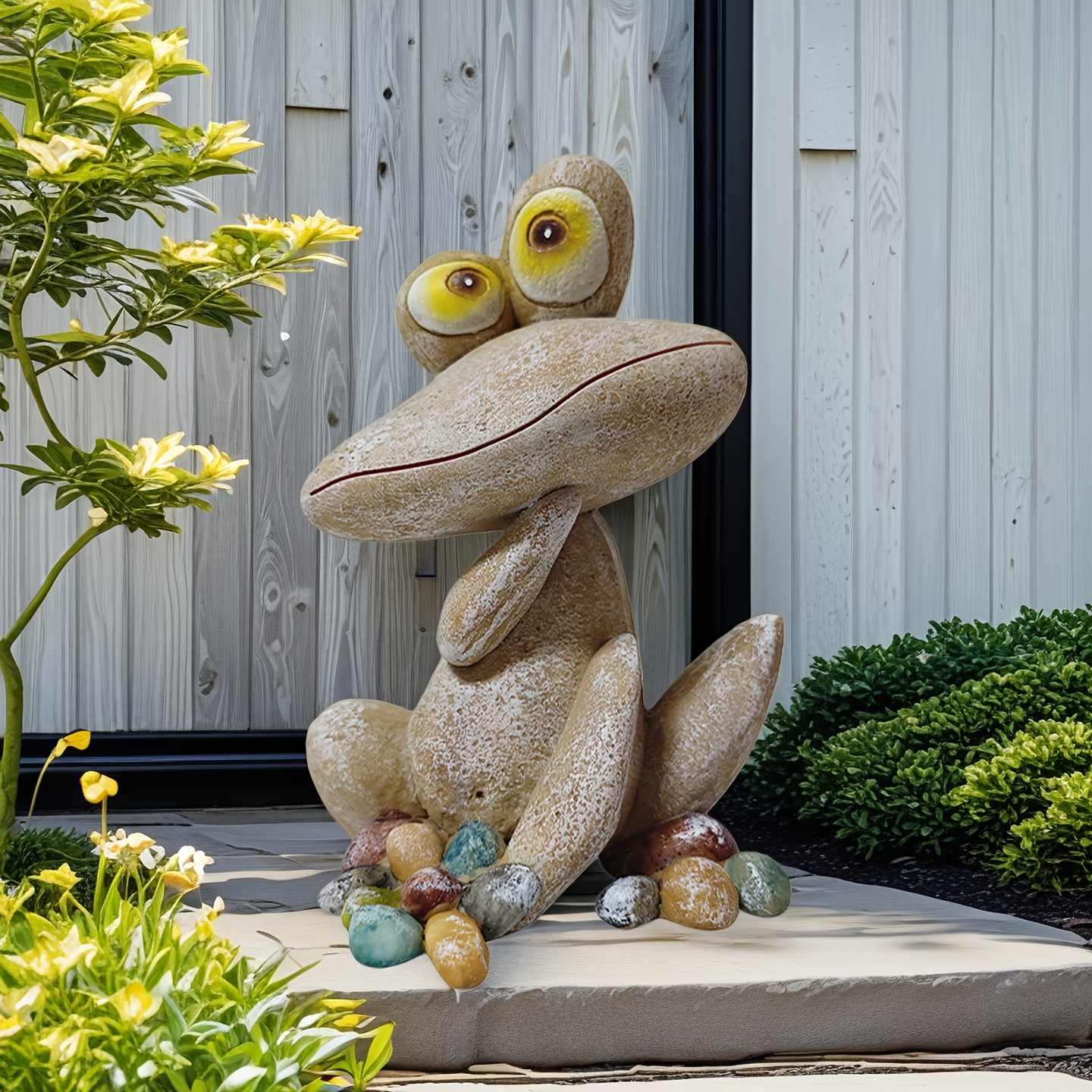 frog garden decor sold on Temu United States