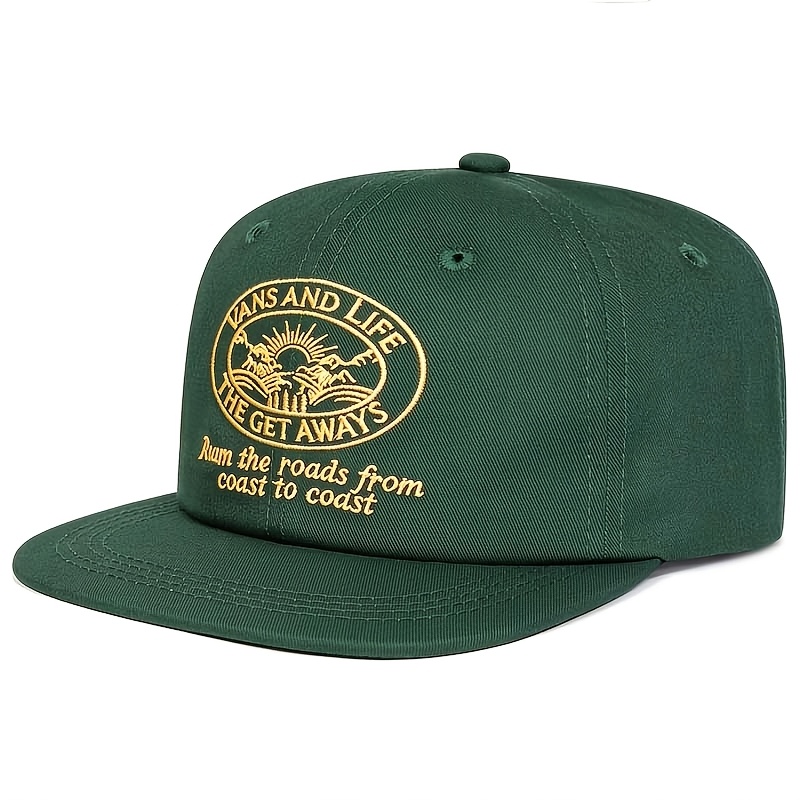 TEMU 1 Men's Roam The From To Hip-hop , Baseball , Outdoor Adjustable Fashion Casual Hat, Suitable For Spring And Autumn Travel, Seaside Vacations