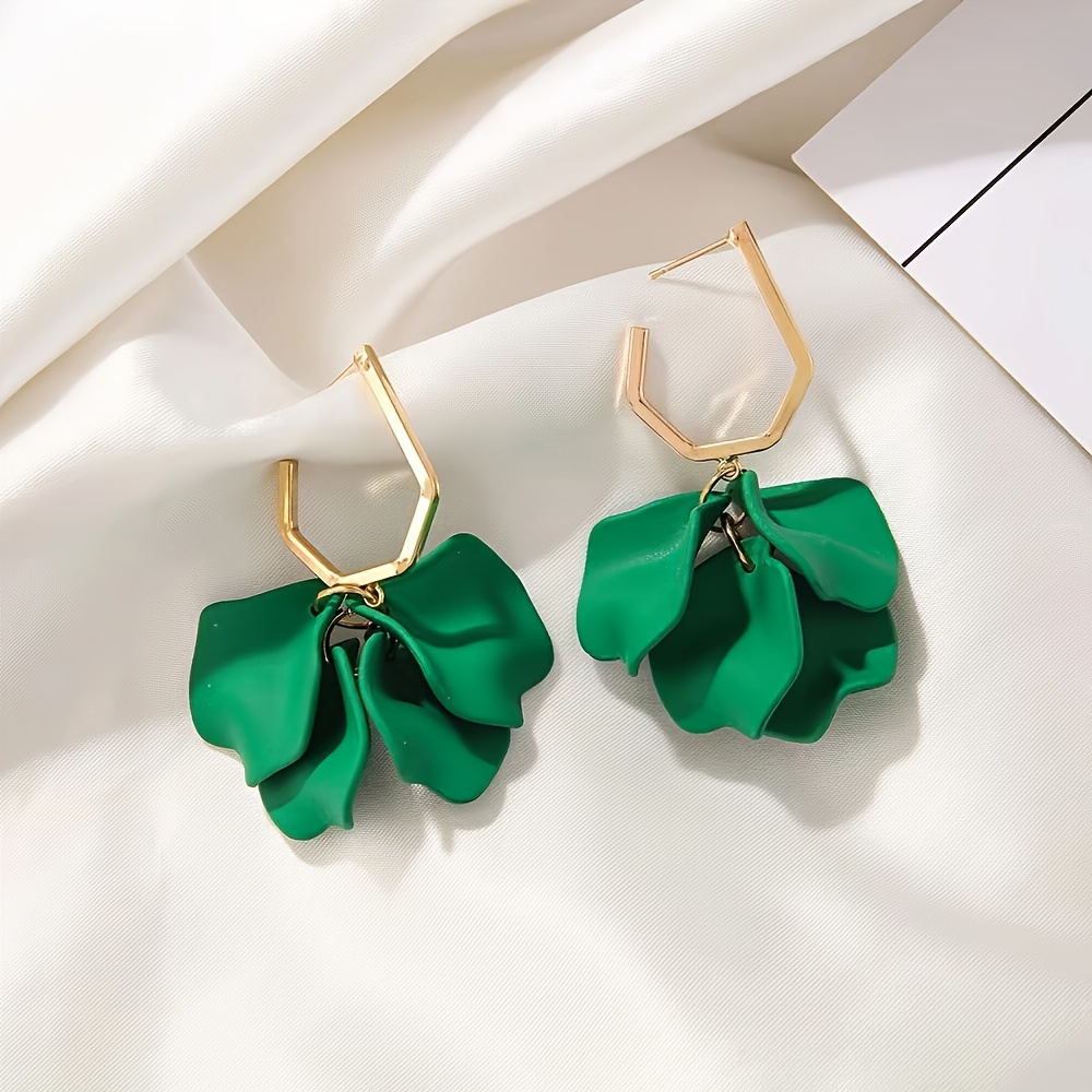 Classic Colorful Rose Petal Earrings - Party Accessory & Gift Idea