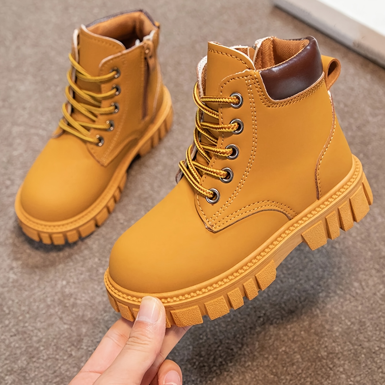 Autumn & Winter New Arrival Girls'  Boots, Casual & Comfortable Shoes For Students, High-Top Boots For Big Kids, Street Style Motorcycle Short Boots For Boys Tucker Combat  Boots