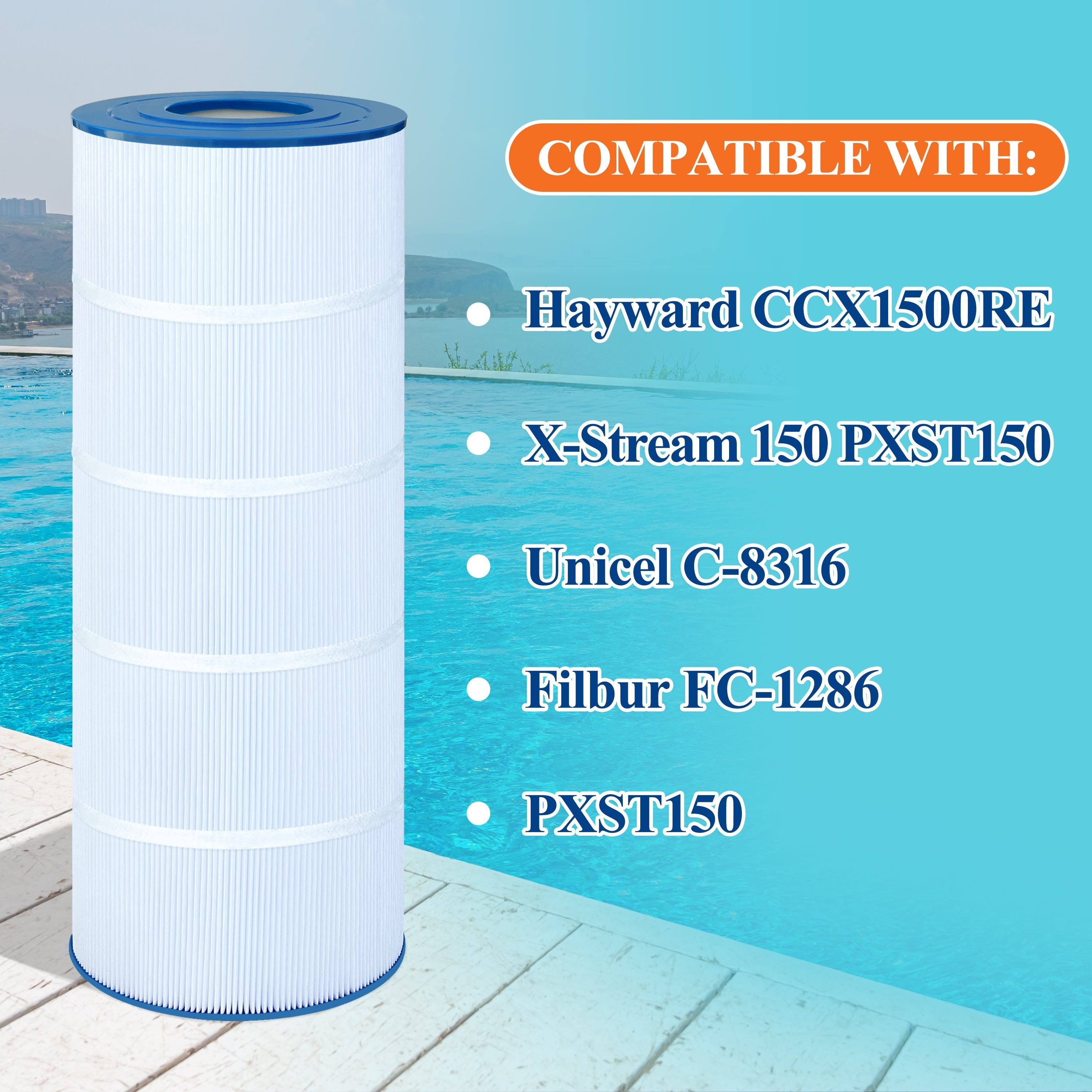 

1 , 150 . Filter Compatible C-8316, X- 150, Ccx1500re (cc 1500 E), Pxst150, Fc-1286