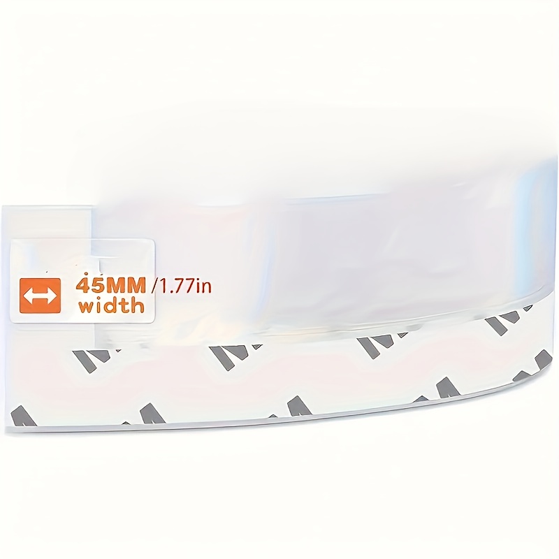 1pc Widened Transparent Windproof Plug, Door And Window Bottom Seal Strip, Self-adhesive Soundproof And Dustproof Seal Strip