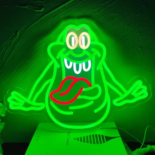 slimer led neon sign usb powered multicolor wall decor for bedroom playroom for man cave