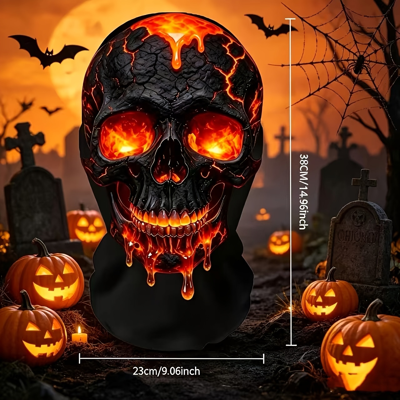 New Halloween Skull Face Mask, Unisex Cycling Bandana Prop
