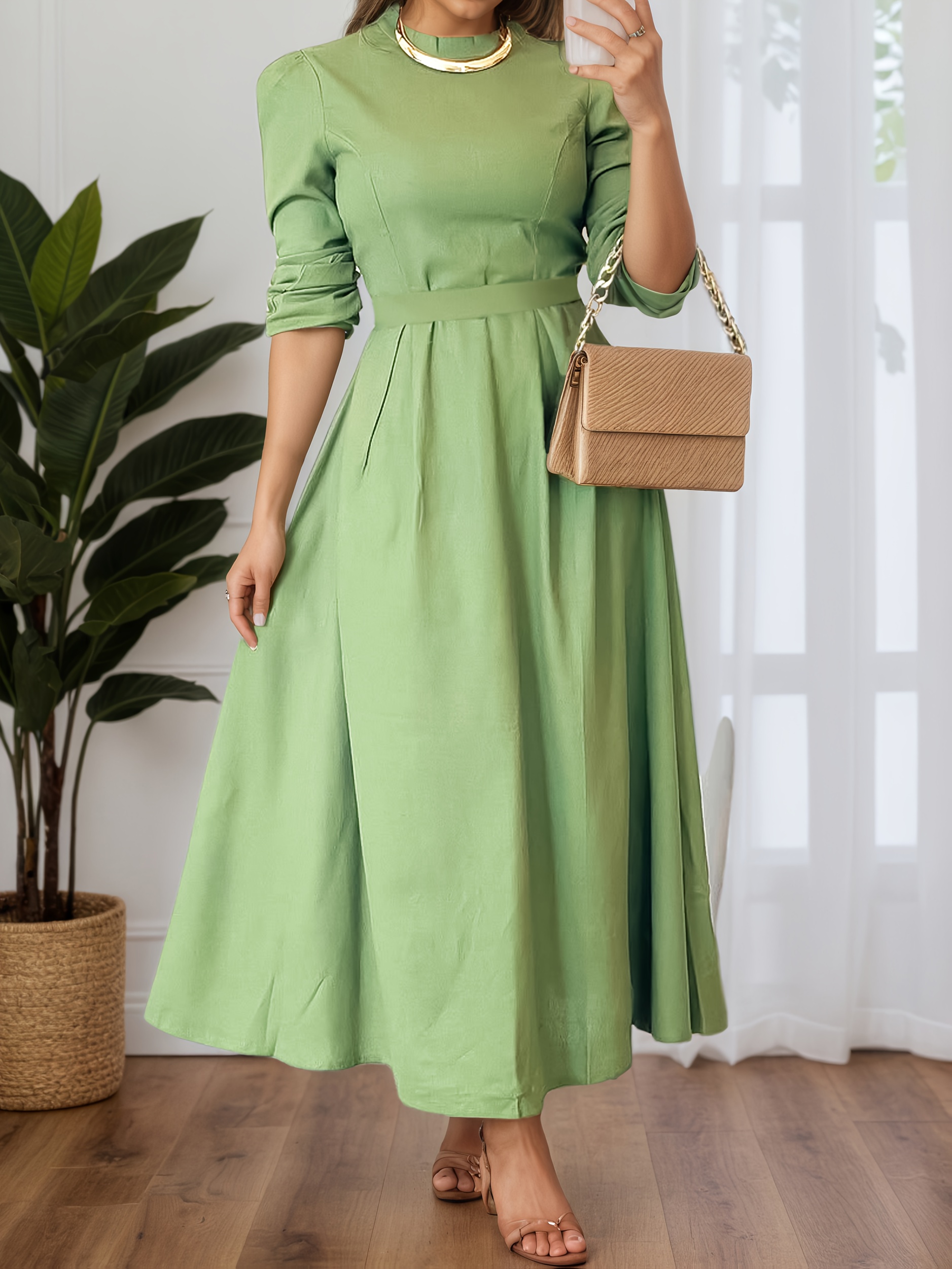dusty blue long sleeve dress Tulle Appliques fabric:linen-shirting See the garment care Superhero Costume Ideas Wonder Size:2US/34FR/6UK